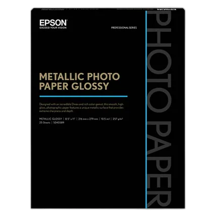 Epson Metallic Photo Paper, Glossy 8.5x11