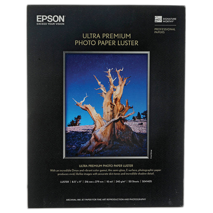 Epson 8.5x11 In. Ultra Premium Luster Paper - 50 Sheets