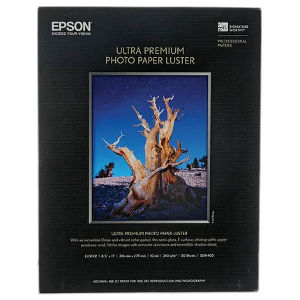 Epson 8.5x11 In. Ultra Premium Luster Paper - 50 Sheets