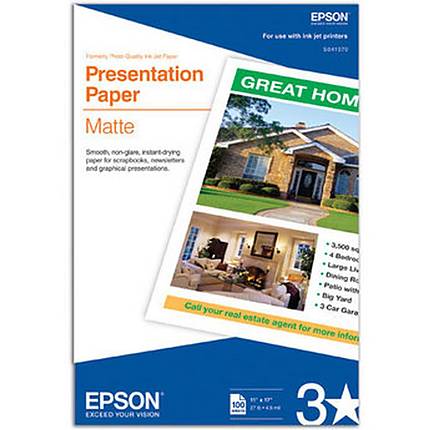 Epson 11x17 Presentation Matte Paper - 100 Sheets