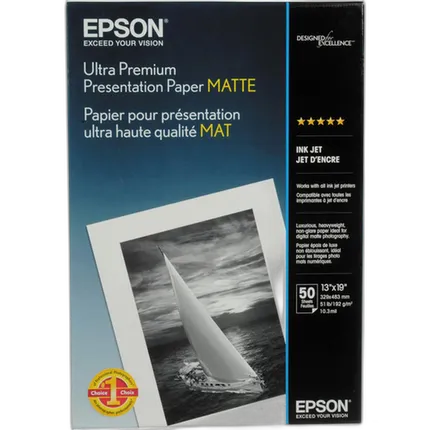 Epson 13x19 Ultra Premium Presentation Paper - Matte - 50 Sheets