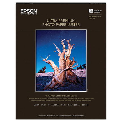 Epson 17x22 Ultra Premium Lustre Paper - 25 Sheets