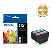 Epson T312 Light Magenta  and  Light Cyan Claria Photo HD Ink Cartridge Multi-Pa 1