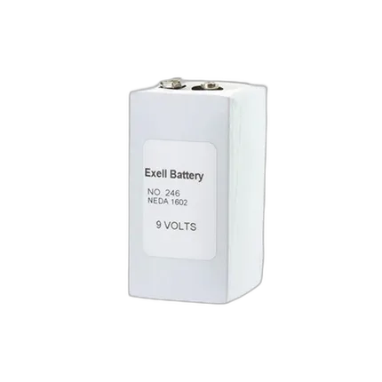 Exell 246 9V Alkaline Battery (Replaces ANSI / NEDA-1602  and  IEC-6F50-2)