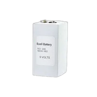 Exell 246 9V Alkaline Battery (Replaces ANSI / NEDA-1602  and  IEC-6F50-2) 0