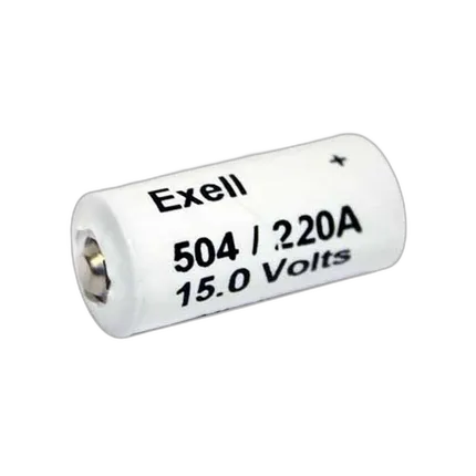 Exell A220/504A 15V Alkaline Battery (Replaces ANSI / NEDA-220  and  IEC-10F15)