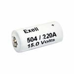 Exell A220/504A 15V Alkaline Battery (Replaces ANSI / NEDA-220  and  IEC-10F15)