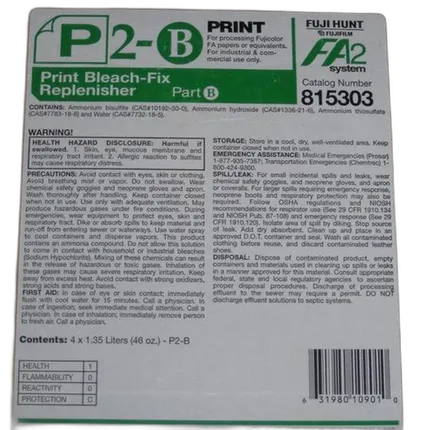 Fuji 4 x 1.35L FA-2 P2-RB Print Bleach Fix Replenisher