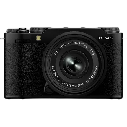 FUJIFILM X-M5 Mirrorless Camera (Black) with XC15-45mmF3.5-5.6 OIS PZ Lens