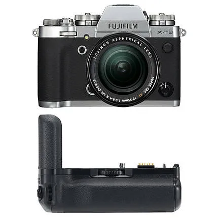 Fujifilm X-T3 Digital Camera with XF18-55mm Lens and Battery Grip (Silver)