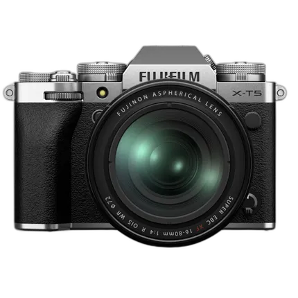 FUJIFILM X-T5 Mirrorless Digital Camera (Silver) with 16-80mm Lens