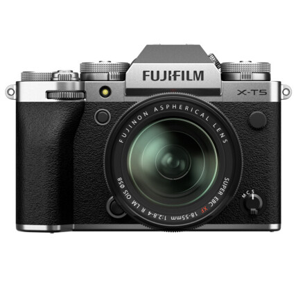 FUJIFILM X-T5 Mirrorless Digital Camera (Silver) with 18-55mm Lens