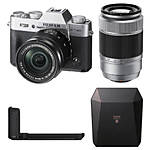 Fujifilm X-T20 Silver with 16-50 50-230 Grip and Black SP-3 SQ Printer
