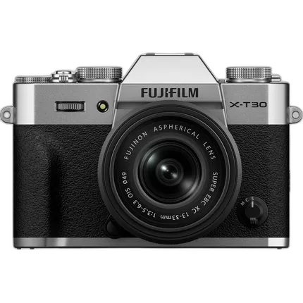 FUJIFILM X-T30 III Mirrorless Camera Body with XC13-33mm Lens Kit - Silver