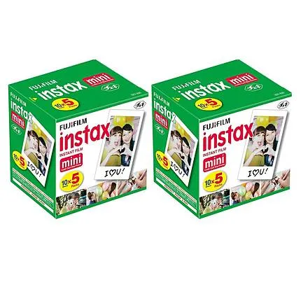 Fujifilm Instax Mini Film Ten Pack (100 exposures) 10-SINGLE PACKS