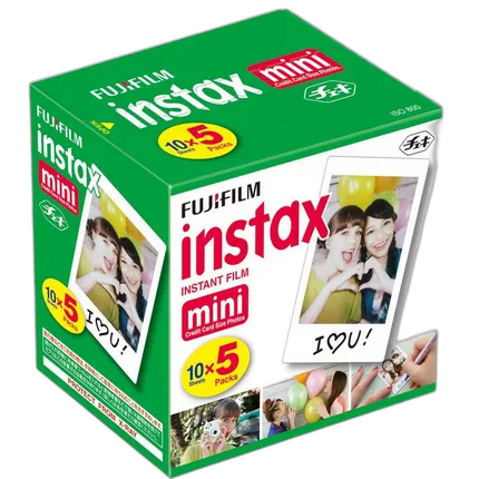Fujifilm INSTAX MINI Film Five Pack (50 Pictures) 5-SINGLE PACKS