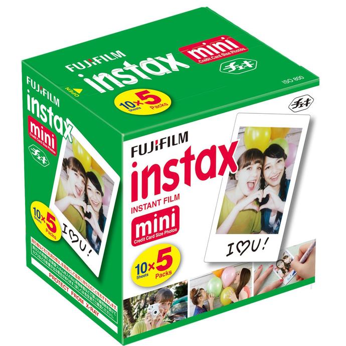 Polijsten genetisch Toezicht houden Fujifilm Instax Mini Film Five Pack (50 Pictures) 5-SINGLE PACKS | Instant  Film | Fujifilm at Unique Photo