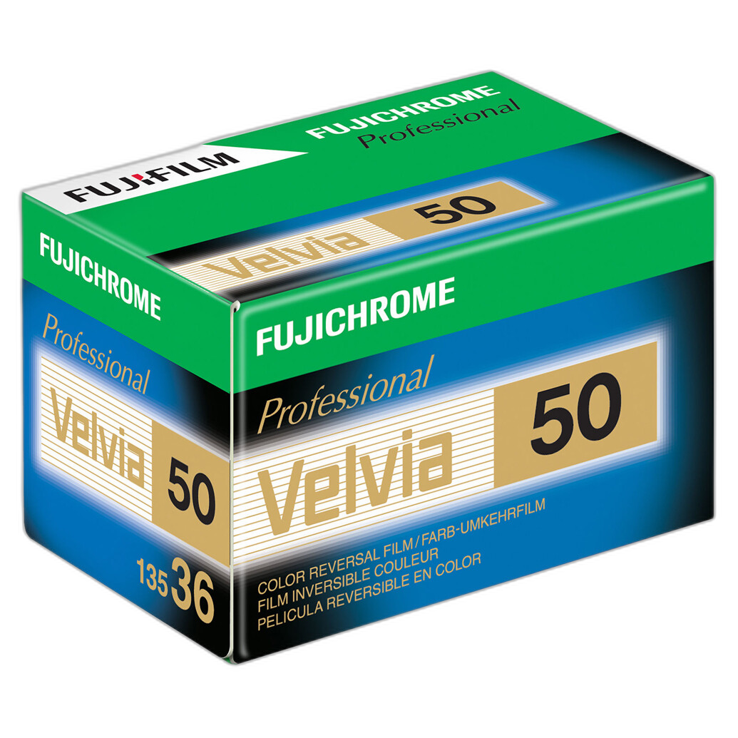 Fujifilm Velvia 50 film box