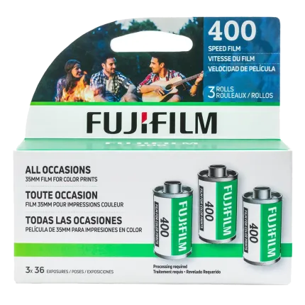 Fujifilm 400 Color Negative Film (35mm, 36 Exposures, 3 Rolls)