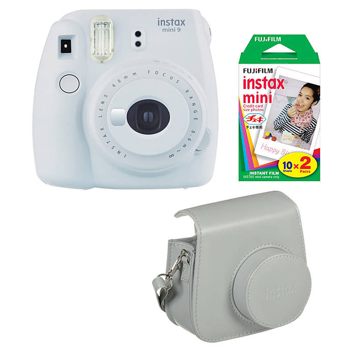 Fujifilm Instax Mini 9 White Camera with Film and Groovy Case | Instant Film Cameras | Fujifilm Unique Photo