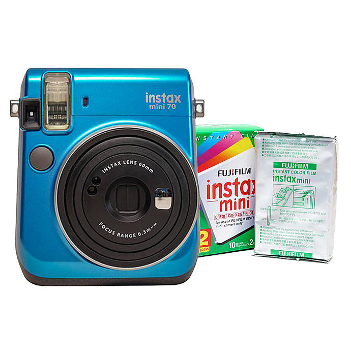 wij Spelen met Christendom Fujifilm Instax Mini 70 Camera Island Blue and Instax Mini Film Twin Pack |  Instant Film Cameras | Fujifilm at Unique Photo