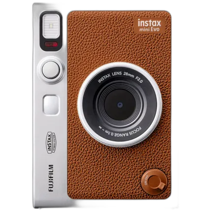 Fujifilm Instax Mini Evo Hybrid Instant Camera (Brown)