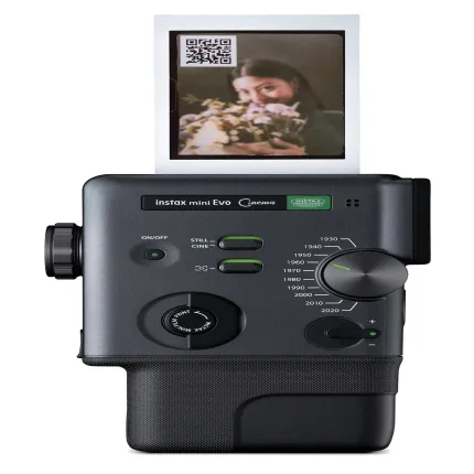 Fujifilm Instax Mini Evo Cinema Camera with film and memory