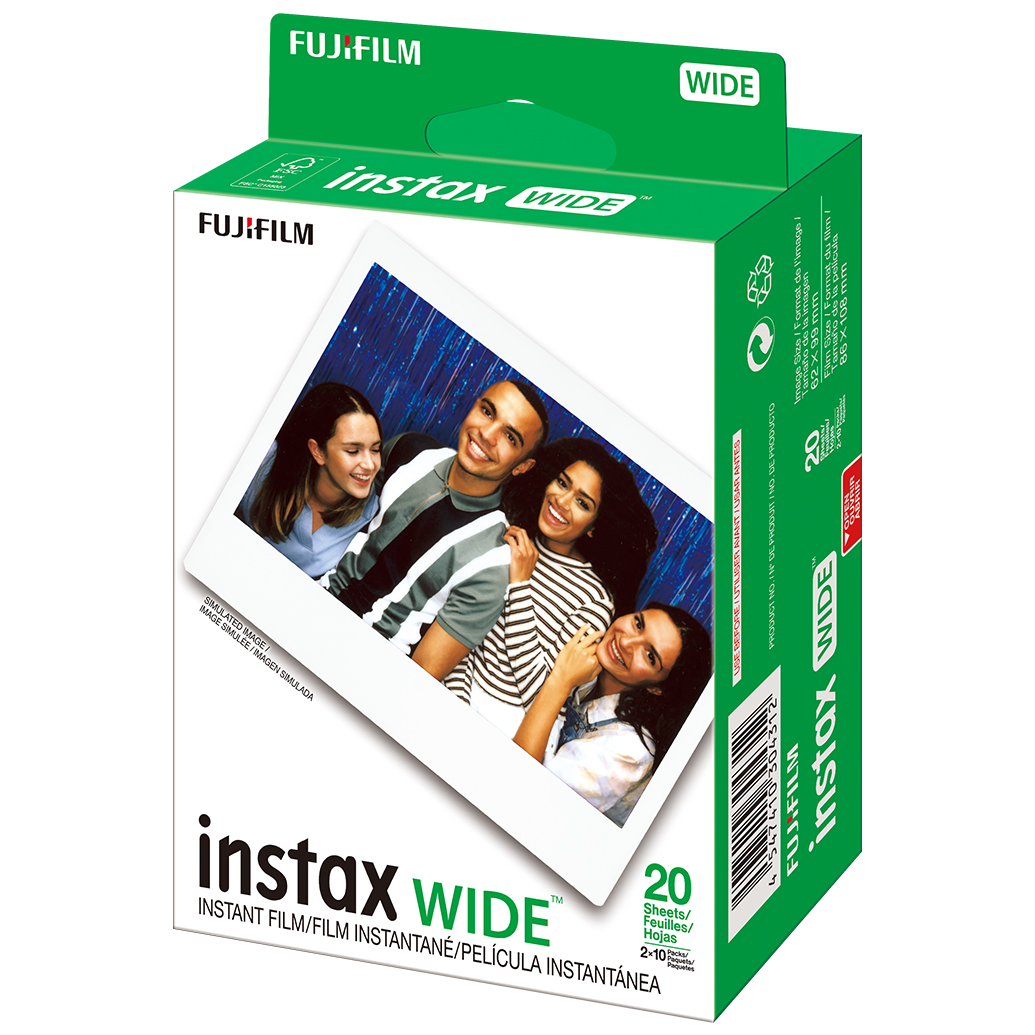 Fujifilm Instax Instant Wide Film Twin (20 Pictures) for 210 and