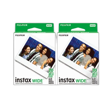 Fujifilm INSTAX WIDE Film Four Pack Instant Film (40 Exp) 210/300/400 CAMERA