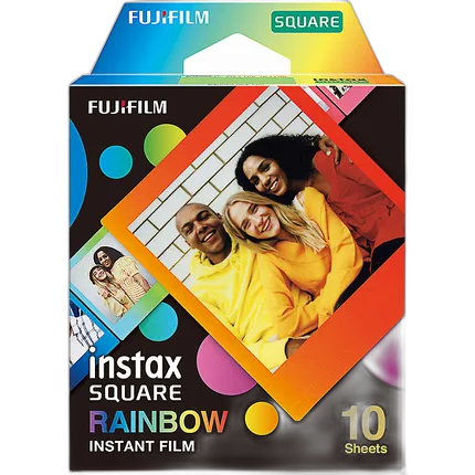 Fujifilm INSTAX SQUARE Rainbow Instant Film (10 Exposures)