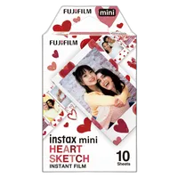Fujifilm INSTAX MINI Heart Sketch Instant Film (10 Exposures) 1