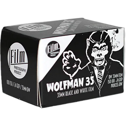 Film Photography Project FPP Wolfman 35mm Black and White Film ISO 100 24exp