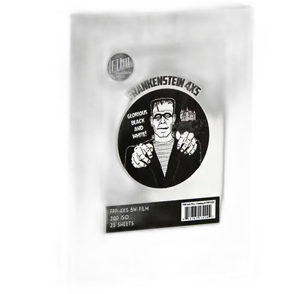 Film Photography Project FPP FRANKENSTEIN 4x5 B and W Film 200 ISO 25 Sheets