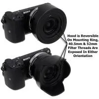 Fotodiox Reversible Lens Hood Kit for Sony E PZ 16-50mm F3.5-5.6 OSS E-mount 5
