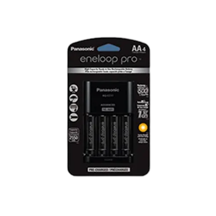 Eneloop Pro Charger w/4 AA Rechargeable Ni-MH Batteries (2550mAh) Panasonic