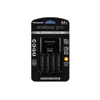 Eneloop Pro Charger w/4 AA Rechargeable Ni-MH Batteries (2550mAh) Panasonic 0