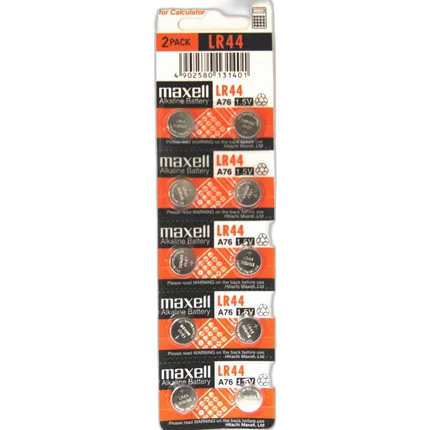 LR44/A76/AG13/357 2-Pack Alkaline Battery (Maxell Brand)