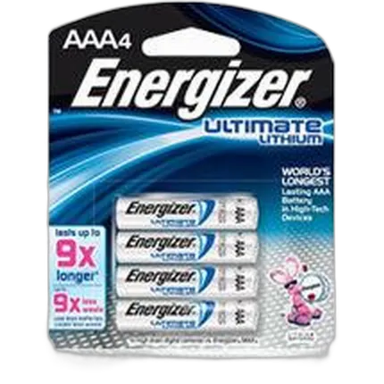 Energizer AAA 4pk 9X Ultimate Lithium Battery L92BP4