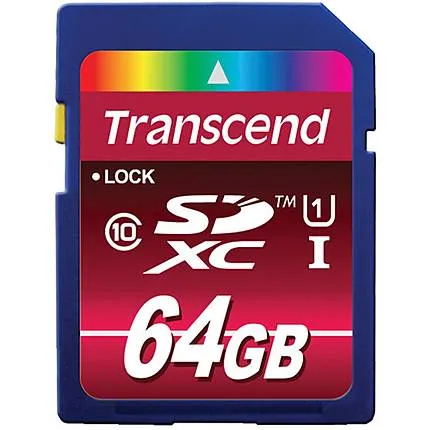 Transcend 64GB UHS-1 Class 10 SDXC Memory Card