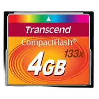 Transcend 4GB 133x Compact Flash Memory Card 0