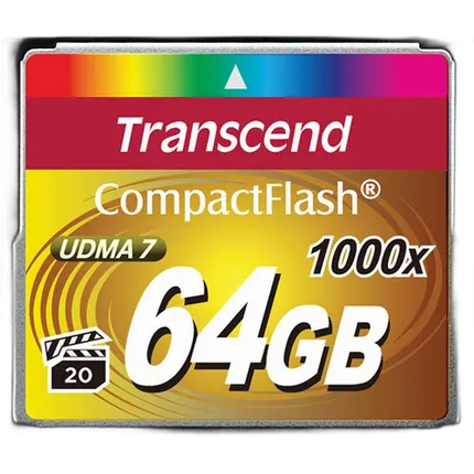 Transcend 64GB 1000x Compact Flash Card