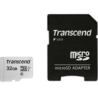 Transcend 32GB 300S UHS-I microSDHC Memory Card with SD Adapter 0