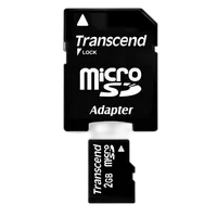 Transcend 2GB Micro SD Card Kit with Secure Digital Adapter 0