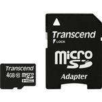 Transcend 4GB Class 10 Micro SD Memory Card with SD Adapter