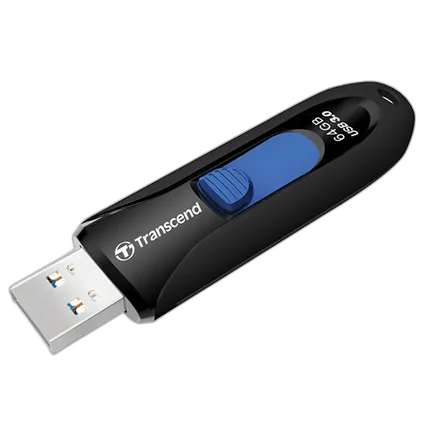 Transcend 64GB JetFlash 790 USB 3.0 Flash Drive (Black)