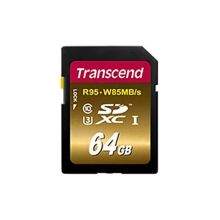 Transcend 64GB UHS-1 SDHC Memory Card - U3X