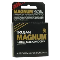 Trojan Condoms 3pk   Black Magnum Large Lubricated 0