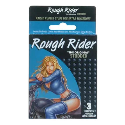 Rough Rider Condoms 3pk Studded Contempo Brand
