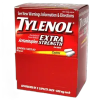 Tylenol 2pk Extra Strength Caplets (Box of 50 2pks) 0