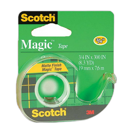 Scotch Magic Tape 105 3/4inch x 300inch Writable Matte Finish